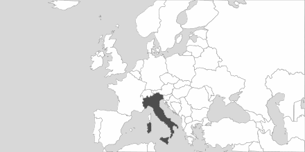 Map of Area Italy