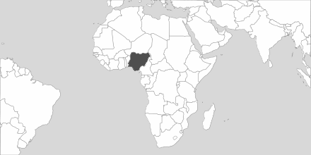 Map of Area Nigeria