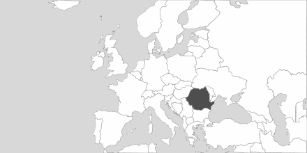 Map of Area Romania