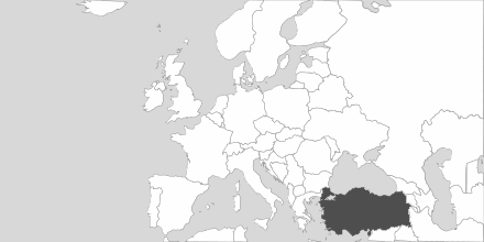 Map of Area Turkey